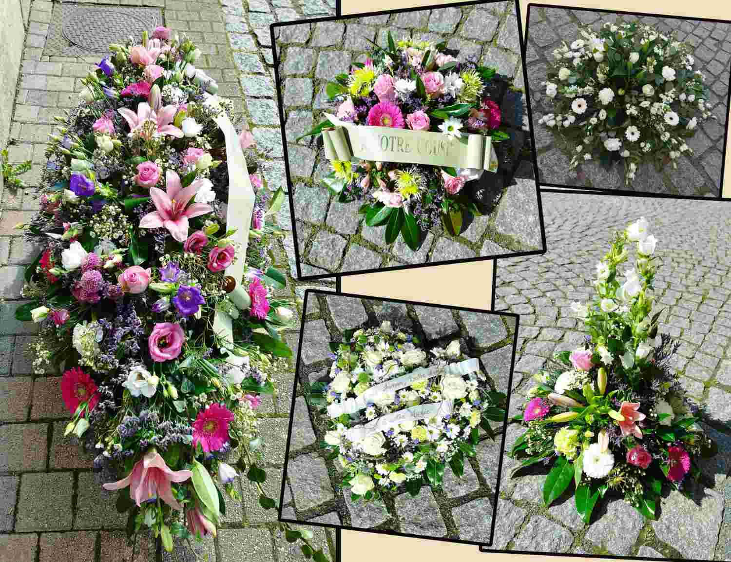 Fleuriste pontrieux deuil enterrement gerbe fleurs